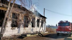 Пожар в монастыре близ Павлодара