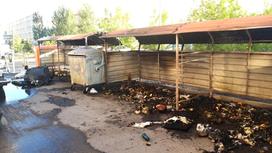 Сгоревшие мусорные контейнеры