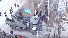 Захваченный грузовик в Кызылорде