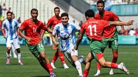 Момент матча Аргентина - Марокко на ОИ-2024