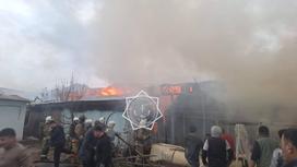 Пожар в цехе в Алматы