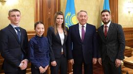Назарбаев и спортсмены