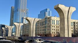 Конструкции, возведенные для строительства Astana LRT
