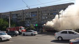 Пожар в Алматы