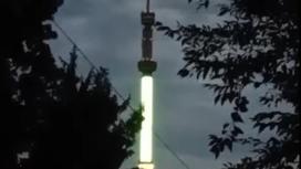 Освещение башни "Кок-Тобе"