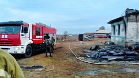 Пожар в Акмолинской области