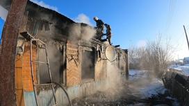 Пожар в частном доме в СКО