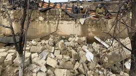 Частичное обрушение дома в Атырау