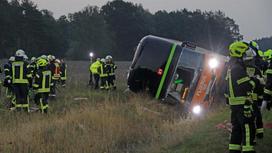Пассажирский автобус перевернулся в Германии