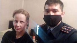 28-летняя жительница Нур-Султана и полицейский Талгат Исатаев