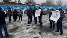 Несанкционированный митинг в Талдыкоргане