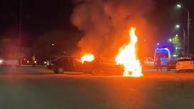 Угнанный автомобиль попал в аварию