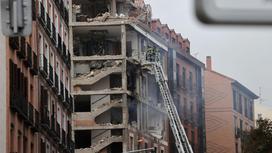 Здание разрушило взрывом в Мадриде