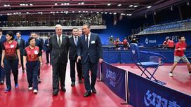 Президент Астанадағы үстел теннисі орталығына барды