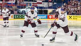 Хоккеисты сборной Латвии