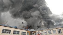 Пожар в школе в Павлодаре