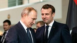 Владимир Путин и Эммануэль Макрон
