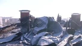 Сгоревшая крыша дома
