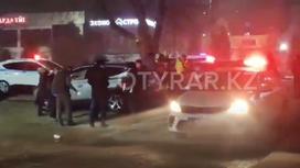 Полицейские на месте происшествия в Шымкенте