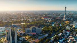 Вид на Ташкент с высоты птичьего полета