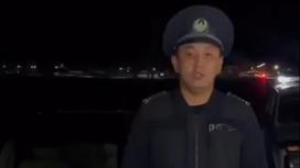 Полицейский на месте происшествия в Атырауской области
