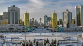 Столица Казахстана зимой