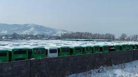 "Кладбище автобусов" в Алматинской области