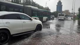 Сильный дождь в Нур-Султане