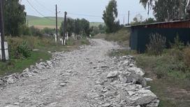 Дорога в селе Новополяковка в Восточно-Казахстанской области