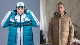 Олимпийская зимняя форма Казахстана (слева) и Кыргызстана (справа)