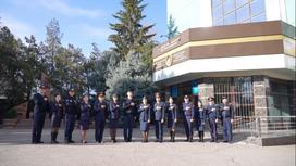 Полицейские исполнили гимн Казахстана