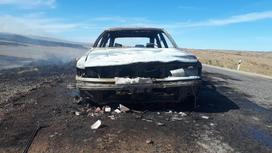 Сгоревший автомобиль в ВКО