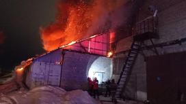 Пожар на складе