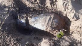 Бомба в песке в Жамбылской области
