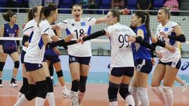 Игроки женской сборной Казахстана по волейболу