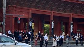Храм Дзодзедзи в Токио, где проходит церемония прощания с Абэ