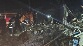 На месте взрыва дома в Мангистауской области