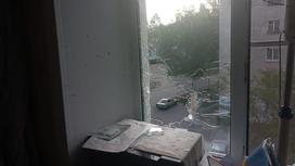 Поврежденное окно в ВКО