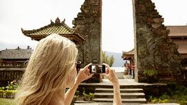 Туристка на Бали