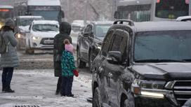 Снег в Алматы