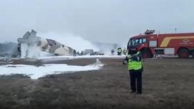 Самолет упал в Алматы