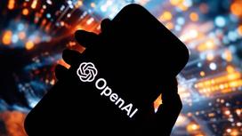 Логотип OpenAI на экране смартфона