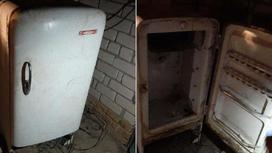 Старый холодильник в ЗКО