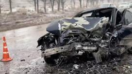 Жол апатына түскен автокөлік