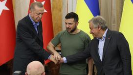 Зеленский, Гутерриш и Эрдоган на встрече во Львове