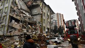 Разрушенные здания в провинции Кахраманмараш в Турции