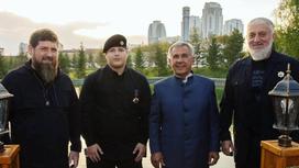 Рамзан и Адам Кадыровы, Рустам Минниханов и Адам Делимханов