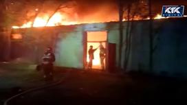 Пожар в Жамбылской области