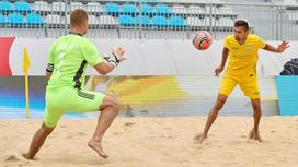 Матч Украина - Казахстан по пляжному футболу