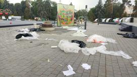 Улицы в Алматы после праздника